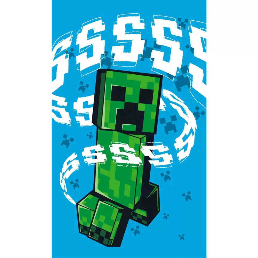 Serviette de toilette 30x50cm Minecraft