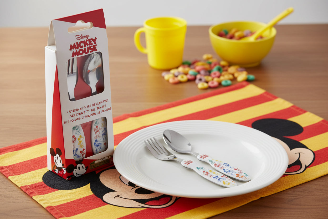 (Précommande) Ensemble de couverts en métal Mickey - 2 pièces