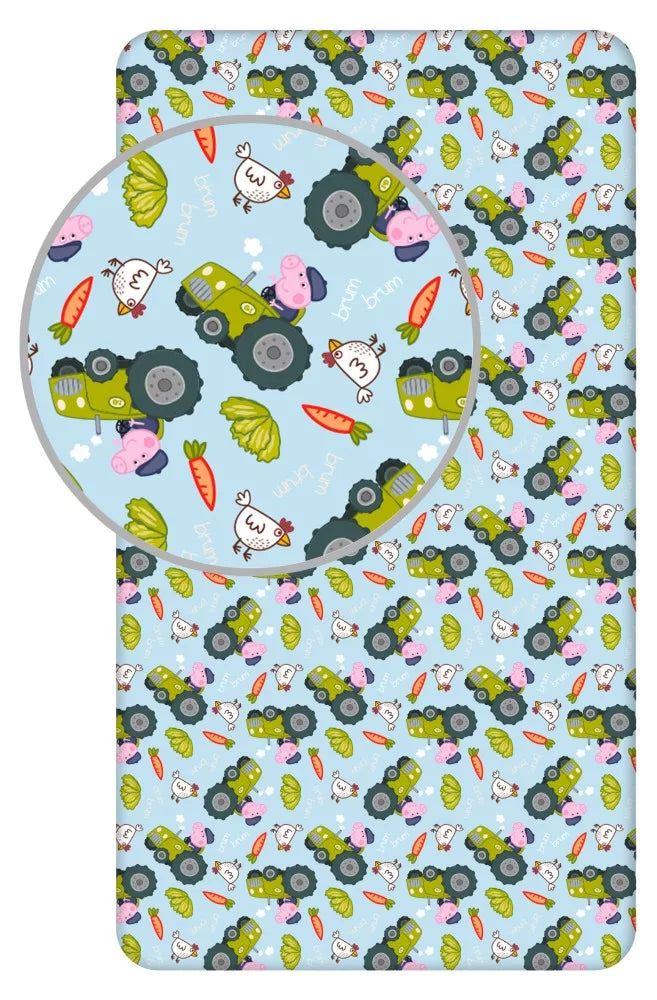 Drap housse 1 personne Peppa pig