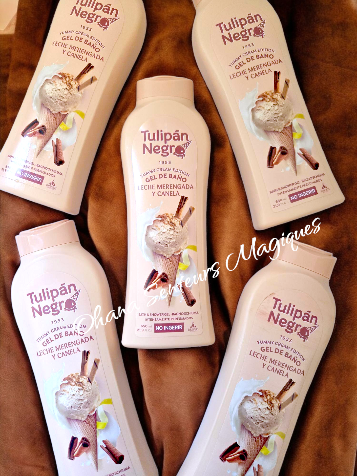 Gel douche Tulipan negro 650ml - Lait meringué et canelle