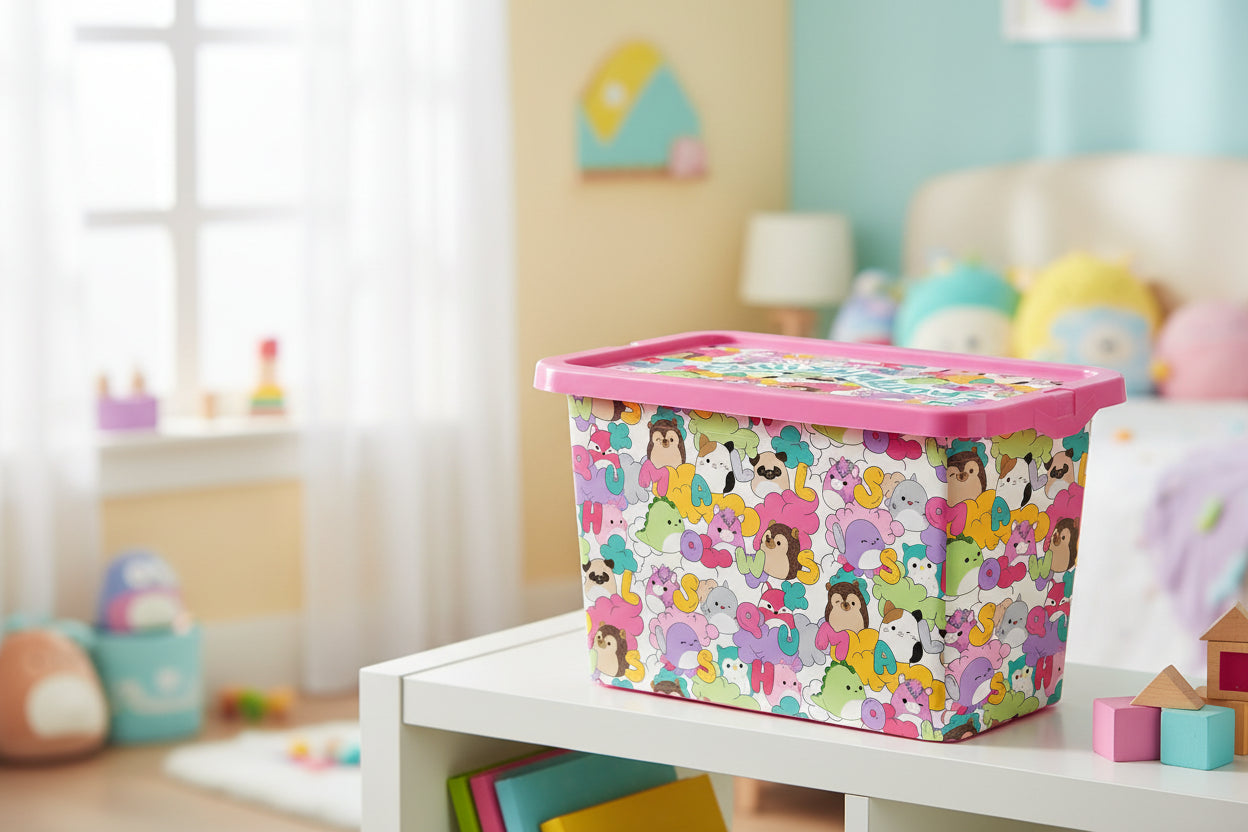 (Précommande)Boîte de rangement en plastique Squishmallows 7 L