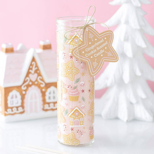Bougie tube de Noël biscuit au gingembre