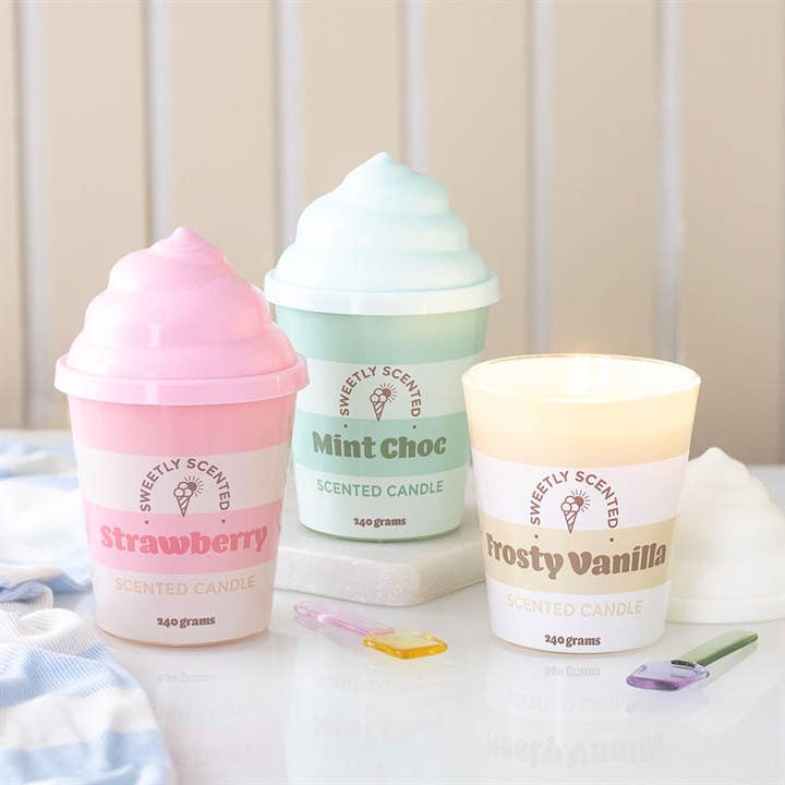 Bougie parfumée à la glace à la fraise