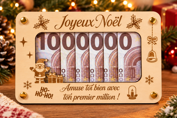 🎄 Cadre “Premier Million” de Noël – 16 × 10 cm 🎄