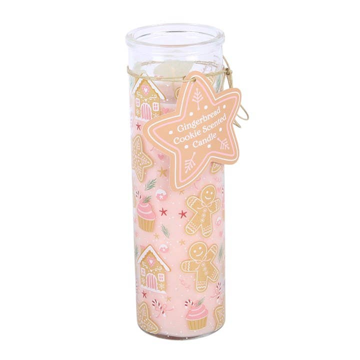 Bougie tube de Noël biscuit au gingembre