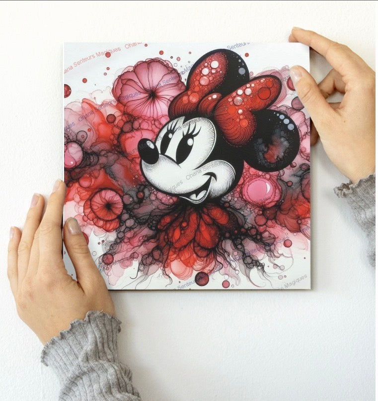Tableau photo imprimé Minnie  20x20cm