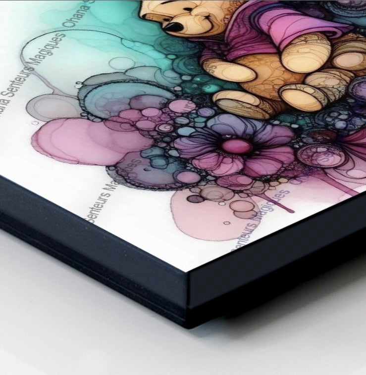 Tableau photo imprimé Winnie l’ourson 20x20cm