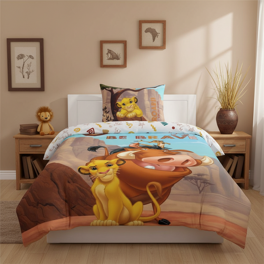 Parure de lit 1 personne - Roi lion