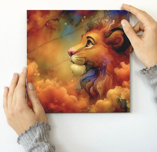 Tableau photo imprimé RoiLion 20x20cm