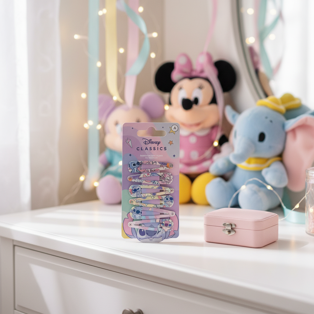 Lot de 6 barrettes - Stitch et angel