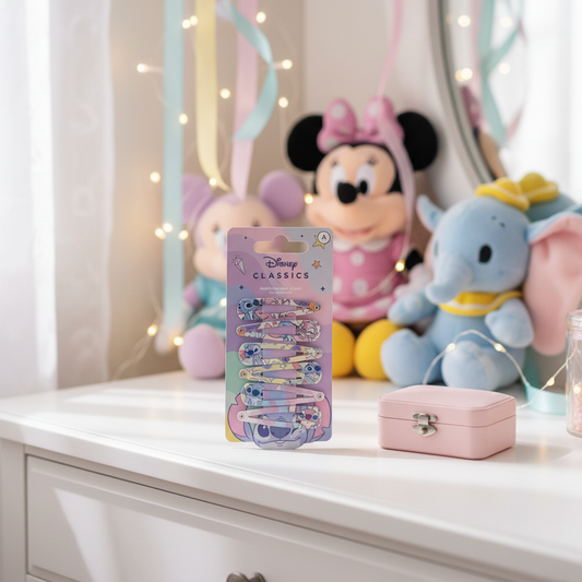 Lot de 6 barrettes - Stitch et angel