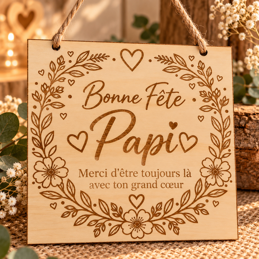 Plaque décorative personnalisée – Fête des Papis