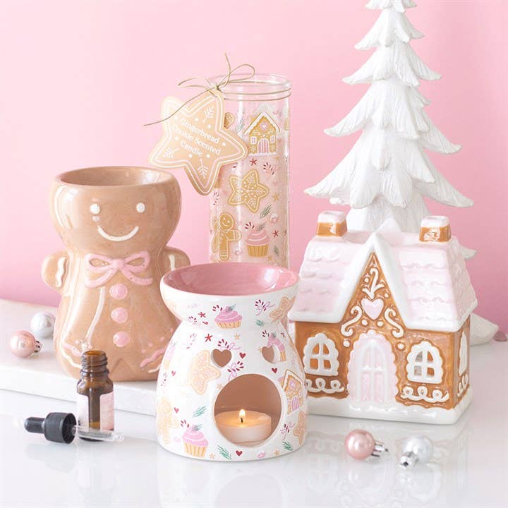 Bougie tube de Noël biscuit au gingembre
