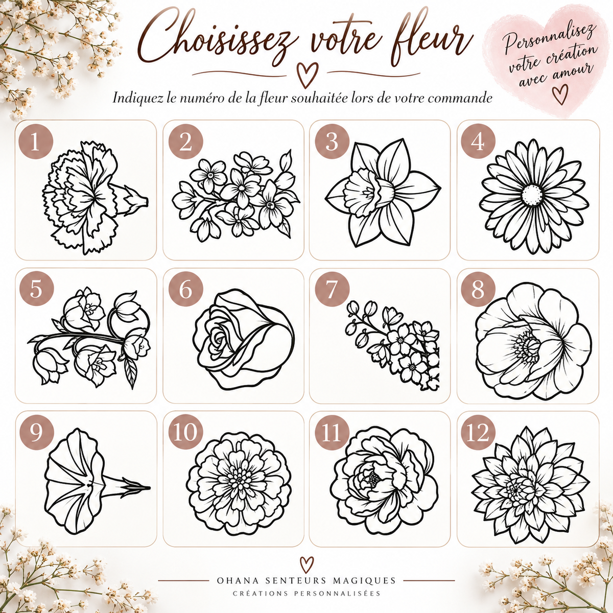 🌹 Rose en bois personnalisée