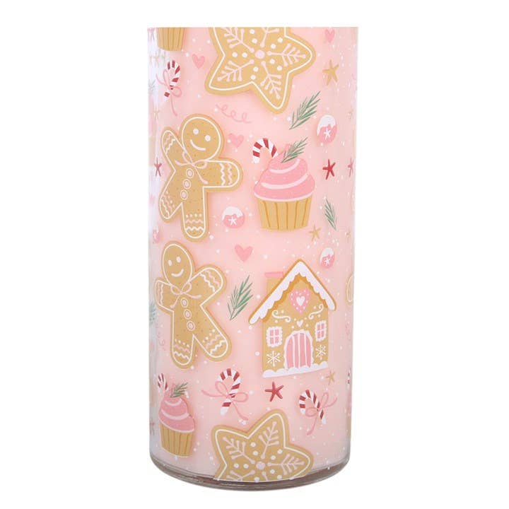 Bougie tube de Noël biscuit au gingembre