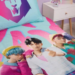 (Précommande) Parure de lit double face en microfibre K-pop Demon Hunters 1 personne