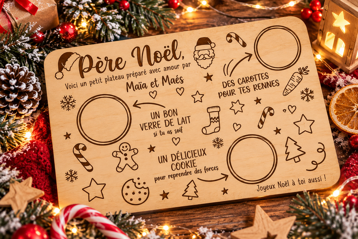 🎄 Plateau de Noël personnalisé – Une tradition pleine de magie