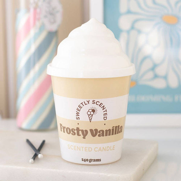 Bougie parfumée à la glace vanille givrée