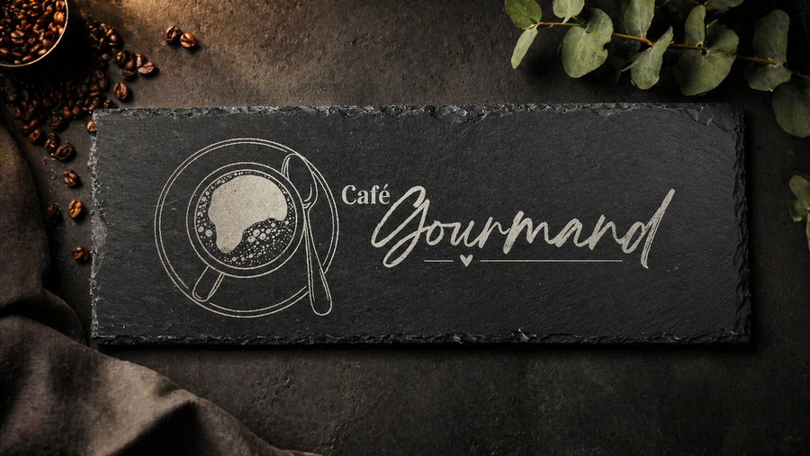Assiette en ardoise personnalisée 11 x 30 cm – Élégance gourmande