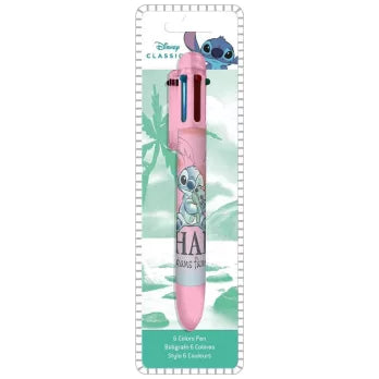 Stylo 6 couleurs - Stitch