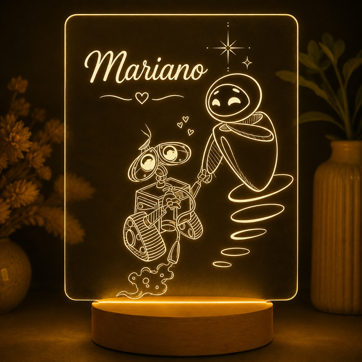 ✨ Lampe LED en acrylique – 15 x 15 cm (100% personnalisable)