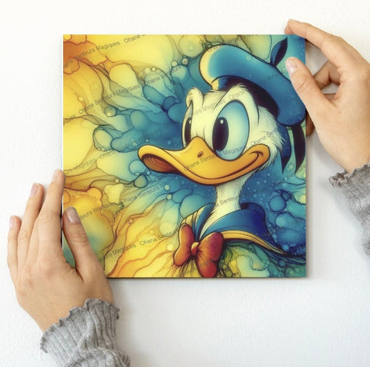 Tableau photo imprimé Donald 20x20cm