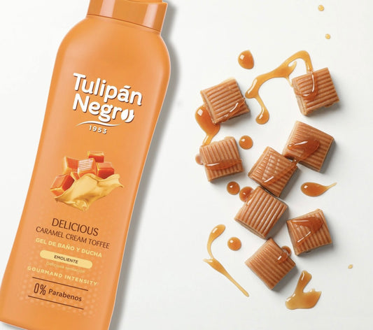🍯 Gel Douche Tulipán Negro Caramel Cream Toffee 650 ml ✨ Parfum Gourmand