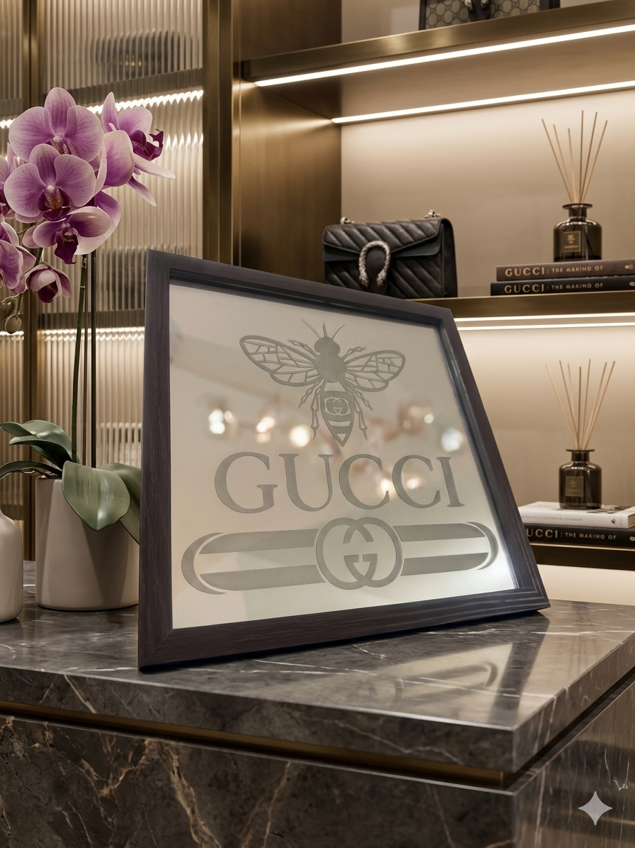 Gravure sur miroir GUCCI