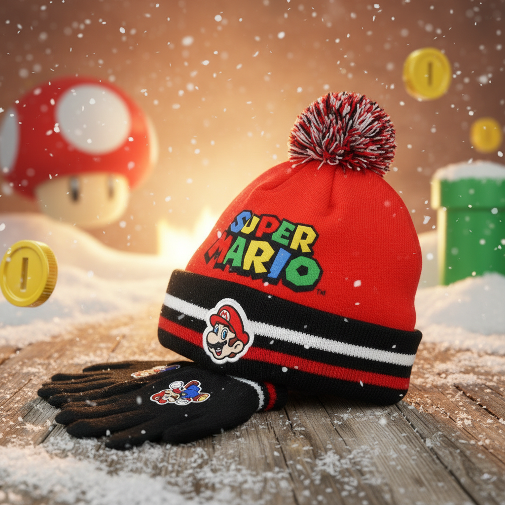 (Précommande) Ensemble Bonnet et Gants Mario