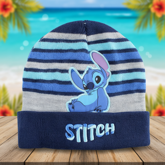(Précommande) Bonnet bleu et gris Stitch