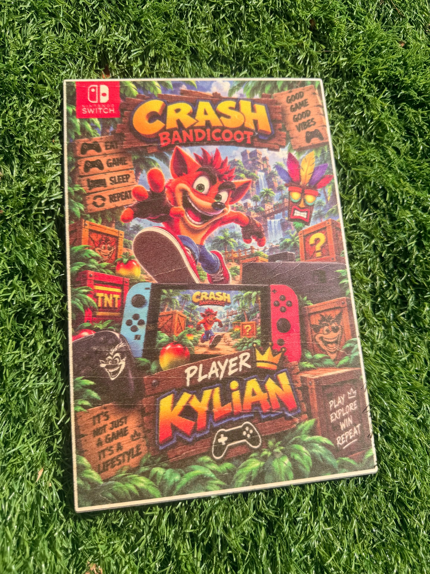 Décoration murale personnalisée Crash Bandicoot 20cm