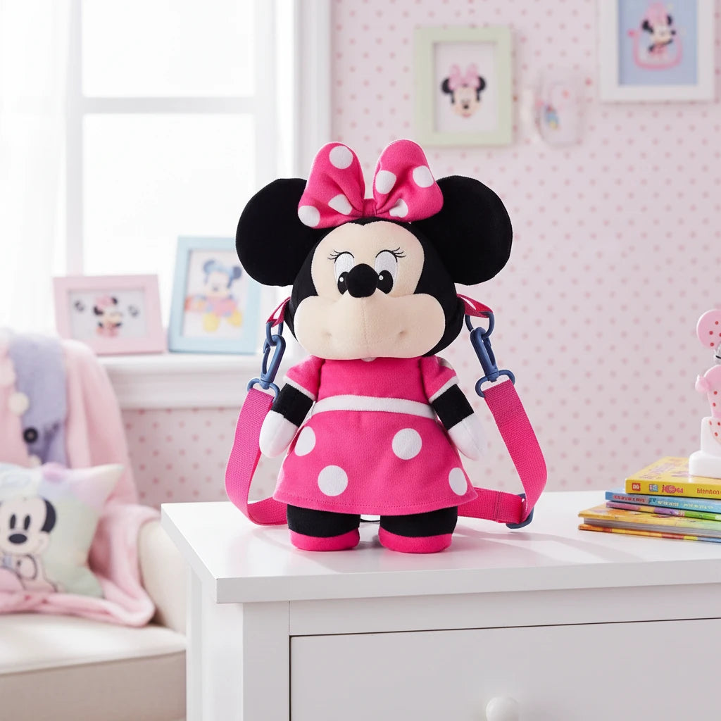 (Précommande) Sac à dos en peluche Minnie , sac 34 cm