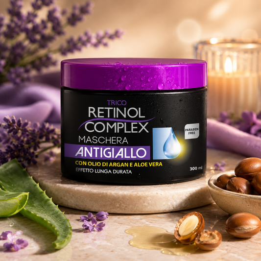 💜 Masque Anti-Jaunissement Retinol Complex – Huile d’Argan & Aloe Vera – 300 ml
