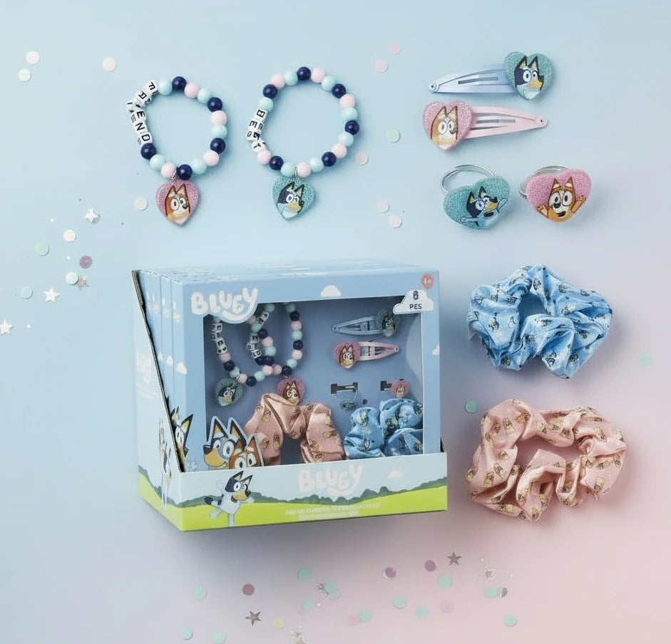 (Précommande) Ensemble de 8 accessoires pour cheveux et bijoux Bluey