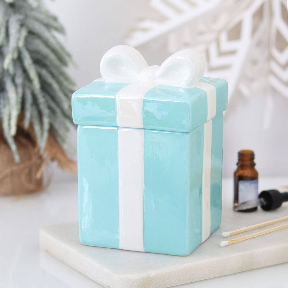 Brûle‑parfum Cadeau de Noël bleu