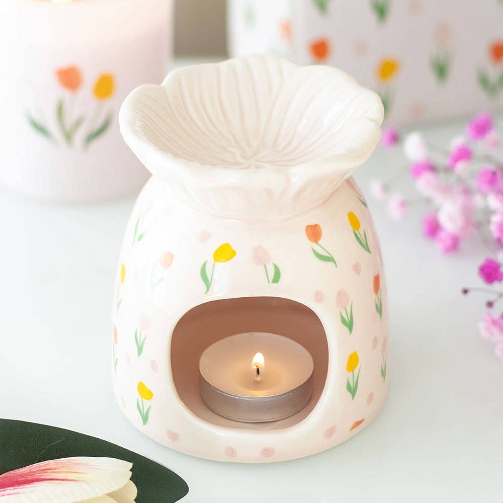 🌷 Brûle-Parfum & Chauffe-Cire Tulipes