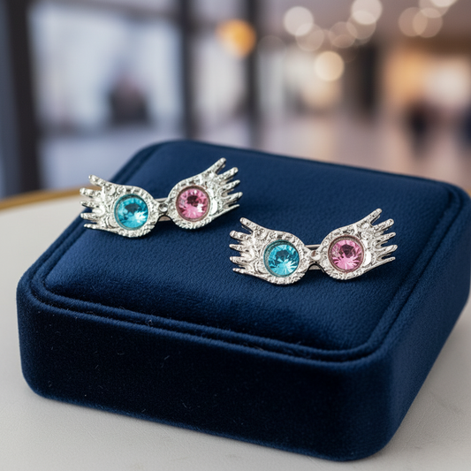 (Précommande) Boucles d'oreilles Lunettes Moon Lovegood Harry Potter