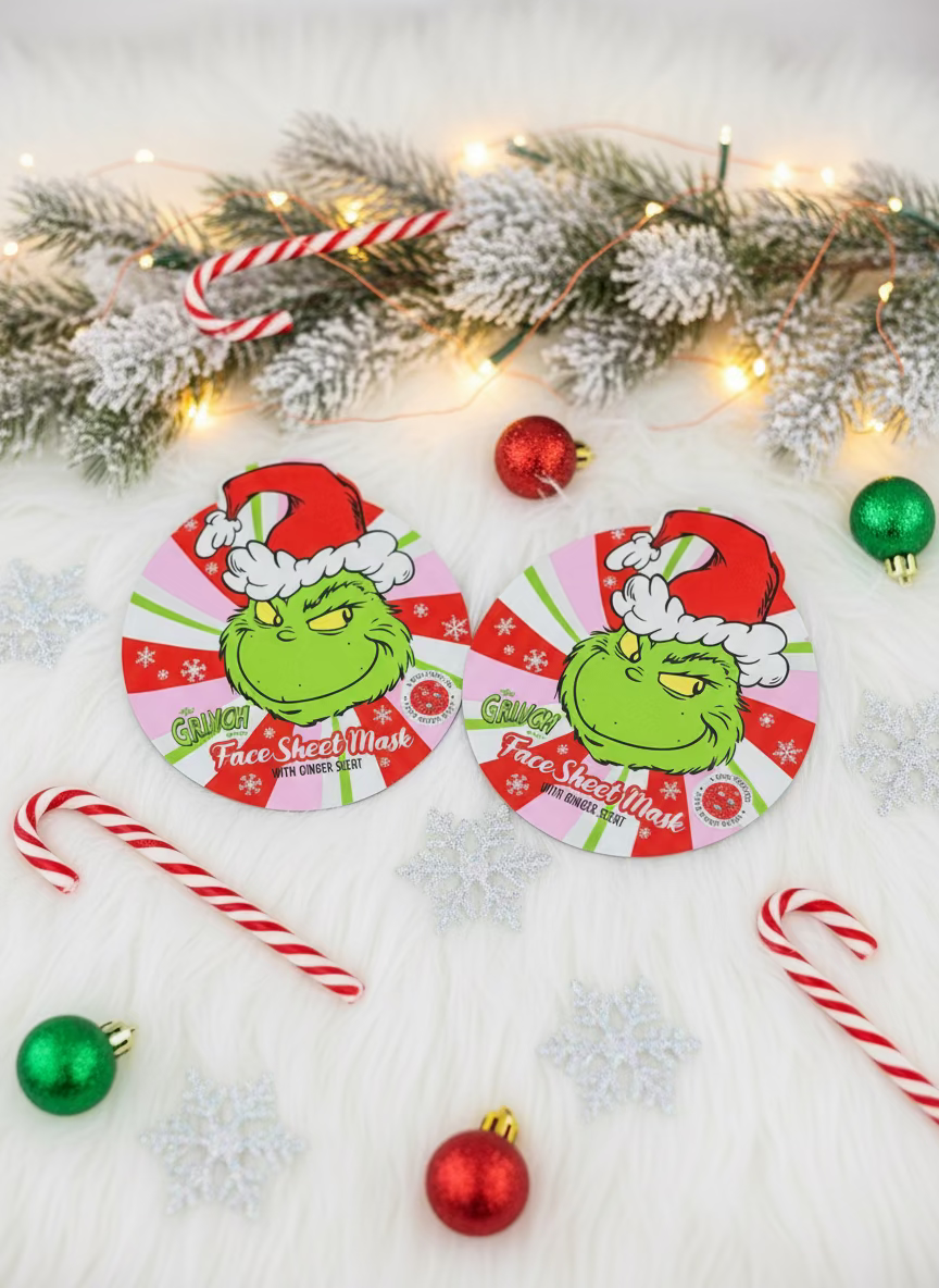 Masque facial en tissus Le Grinch