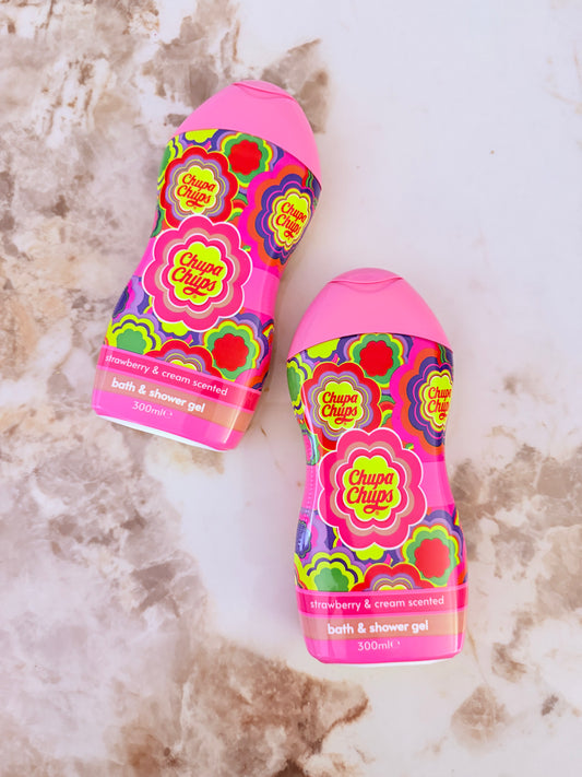 Gel douche Chupa Chups Fraise et crème 300ml