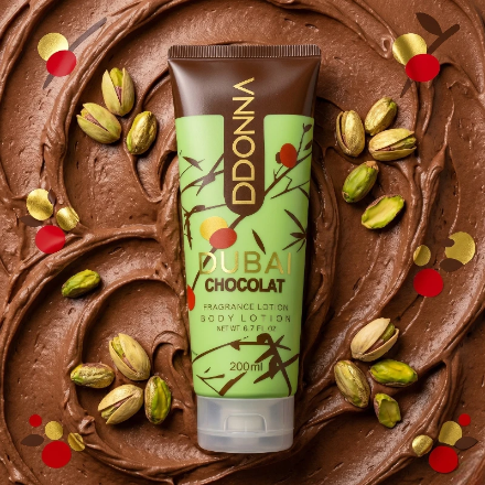 🍫 Lait Corps “DUBAI CHOCOLAT” – D’DONNA (200ml) 🍫