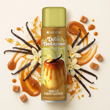 🍮 Déodorant Corps “Dolci Tentazioni” – Vanille & Crème Caramel – 150ml