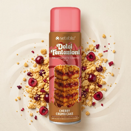 🍒 Déodorant Corps “Dolci Tentazioni” – Cherry Crumb Cake – 150ml