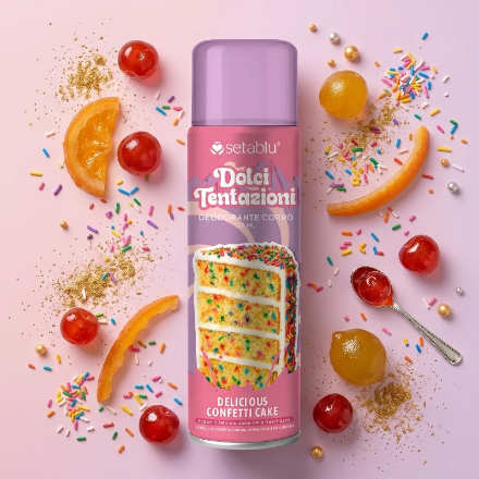 🍰 Déodorant Corps “Dolci Tentazioni” – Delicious Confetti Cake – 150ml