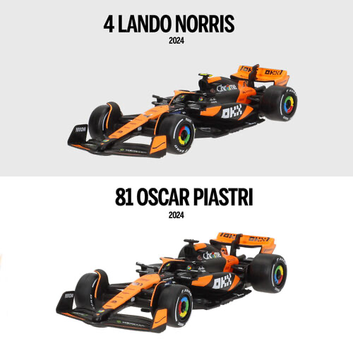 (Précommande) Blister 2 voitures McLaren MCL38 F1 2024 métal