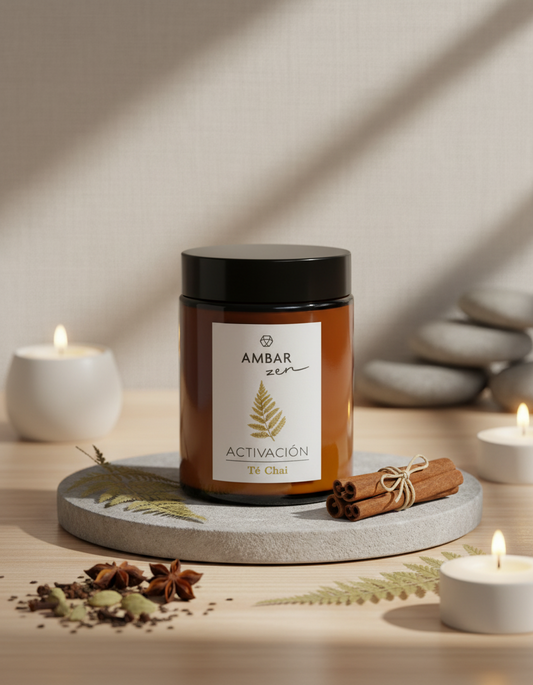 (Précommande) Bougie Parfumée "Thé Chai" 125gr Ambar