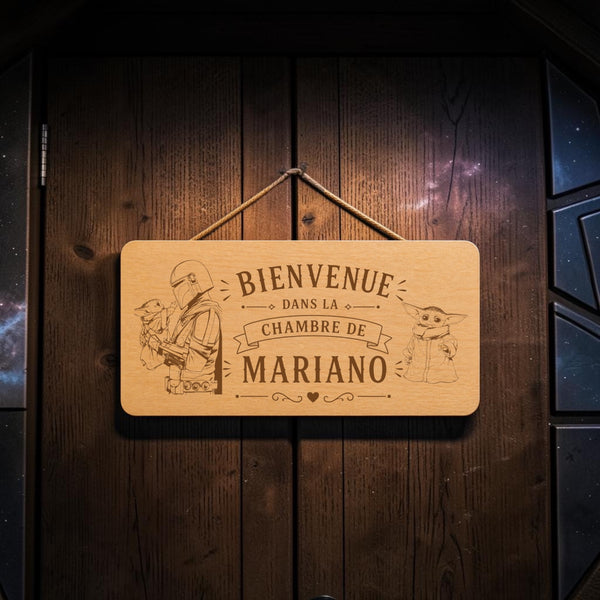 Plaque de porte en bois Star Wars