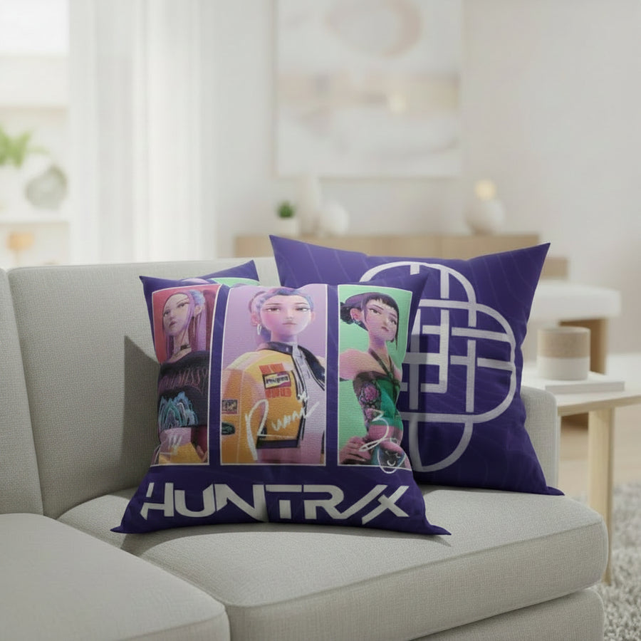 Coussin décoratif style K-pop Demon Hunter 40x40 cm (recto verso)