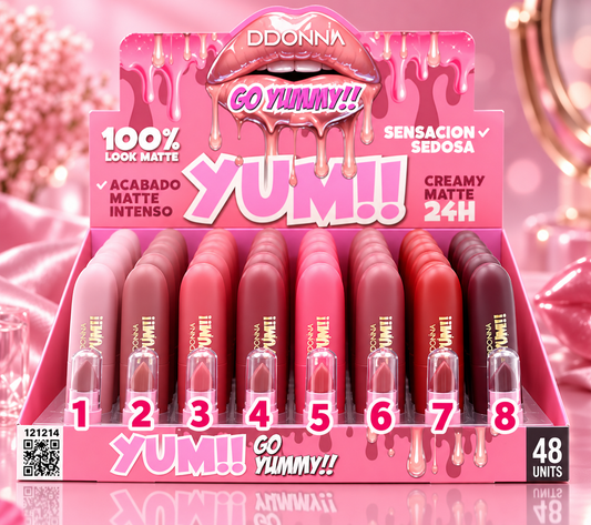 💋 Rouge à Lèvres Mat YUM!! Go Yummy D’Donna – Vente à l’unité