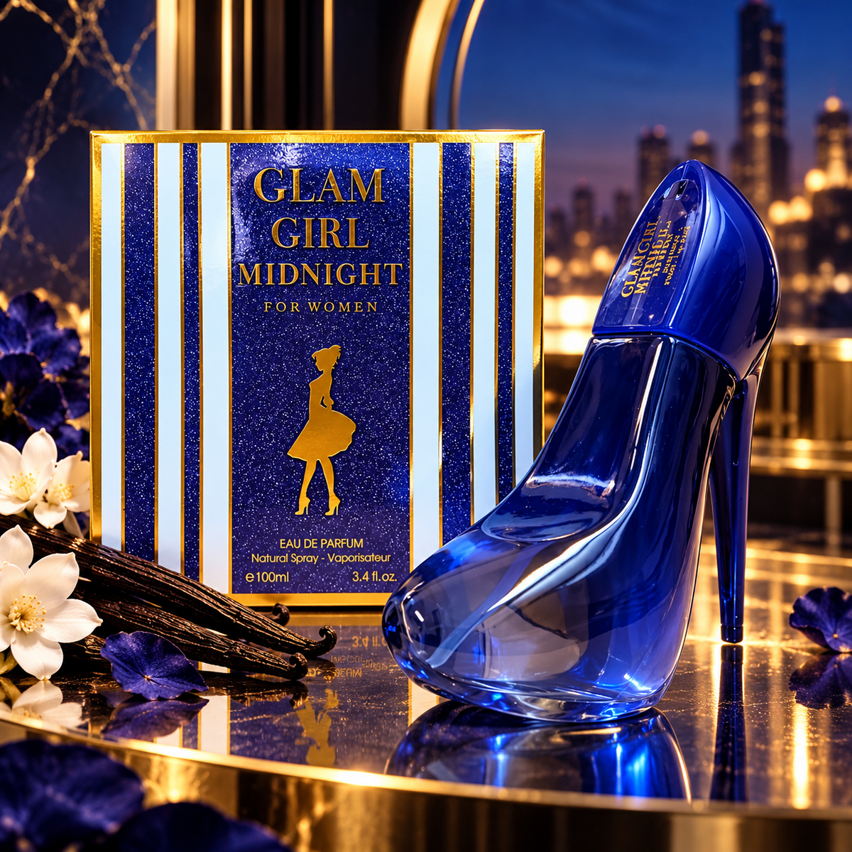 💙 Glam Girl Midnight – Eau de Parfum Femme – 100 ml (Good Girl de Carolina Herrera)💙