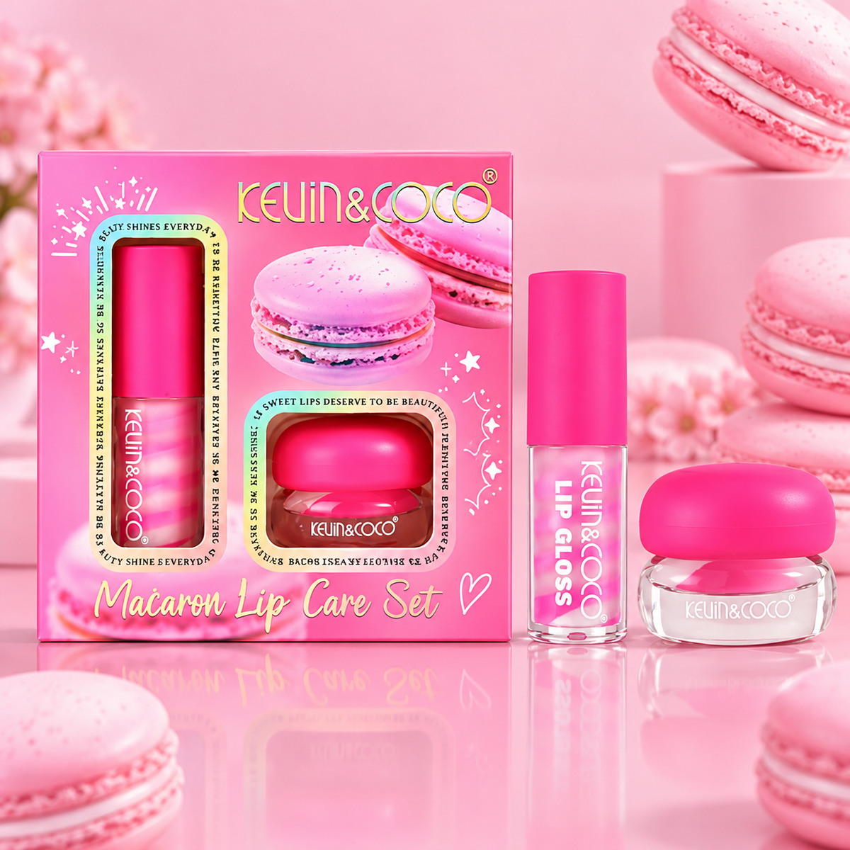💄 Coffret Soin des Lèvres Macaron Bicolore